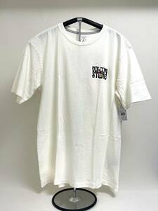 VOLCOM ボルコム AF212303CRM① Mサイズ 半袖Tシャツ クリーム色 バックプリント 猫のデザイン フェミニン ヴォルコム 新品 即決 送料無料