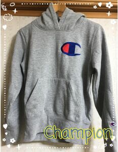 お値下げ！□Champion□パーカー フーディー 裏起毛 160 グレー