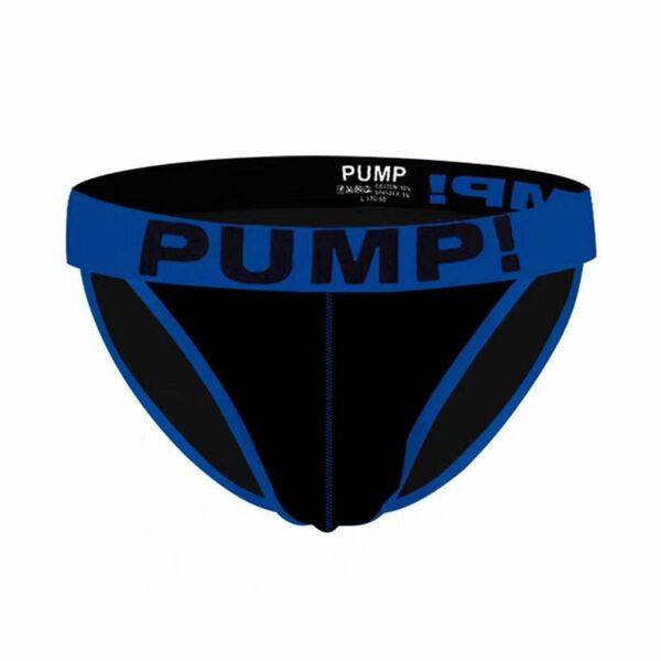 【黒・L】PUMP パンプ ローライズ ビキニ 伸縮性コットン ふんどしパンツ１枚