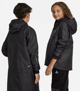 150cm NIKE ACG Storm-FIT コンバーチブルジャケット 2way ショート ロング ナイキoutdoorアウトドアキッズKIDS 撥水加工 定価以下