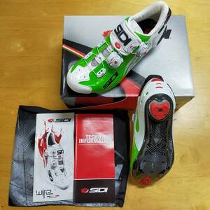 サイズ39　SIDI　WIRE CARBON LUCIDO GREEN FLUO WHITE グリーン／ホワイト　ワイヤー　カーボン　シディー