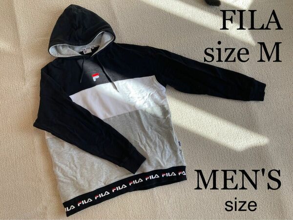 FILA フィラ トレーナー パーカー メンズ レディース M シンプル パーカ