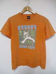 90s USA製 STUSSY ステューシー 紺タグ World Tour ワールドツアー RockCity Tシャツ Sサイズ