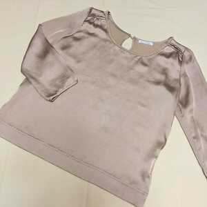 +FP67 INDEX index formal lady's M 7 minute sleeve cut and sewn pull over beige business ceremony 