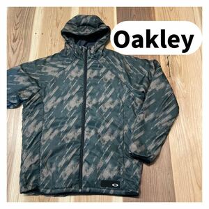 Oakley オークリー 中綿ジャケット ナイロンジャンパー ミリタリー 迷彩 ジップパーカー フーディー サイズS-M 玉mc1218