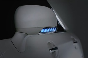 アベスト マークX GRX130 GRX135 Type Zs LED 流れるドアミラーウィンカーレンズ シルバーxランプブルー AV-010-B AVEST Vertical Arrow