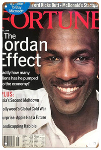 ブリキ看板【Michael Jordan/マイケル・ジョーダン】バスケ/NBA/ポスター/マガジン風/雑誌/インテリア/サビ風-9