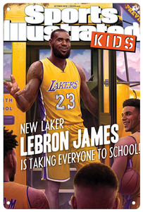 ブリキ看板【LeBron James/レブロン・ジェームズ】バスケ/NBA/ポスター/マガジン風/雑誌/インテリア/サビ風-5