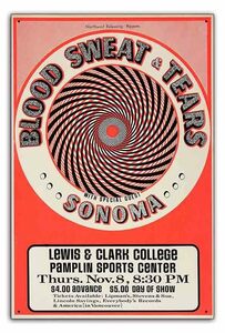 ブリキ看板【Rock Poster/ロックポスター】雑貨ヴィンテージ/メタルプレート/レトロアンティーク風/172-Blood Sweat & Tears 1973