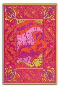 ブリキ看板【Rock Poster/ロックポスター】ヴィンテージ/メタルプレート/レトロ/アンティーク風/89-Big Brother&the Holding Company 1967