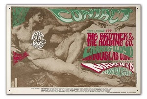 ブリキ看板【Rock Poster/ロックポスター】ヴィンテージメタルプレートレトロアンティーク風/94-Big Brother&the Holding Company 1967 III