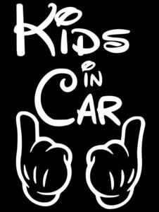 18色!キッズインカー ステッカー!Kids in car Sticker /車用/シール/ Vinyl/Decal /ステッカー/バイナル/デカール/白/ホワイト/white-1