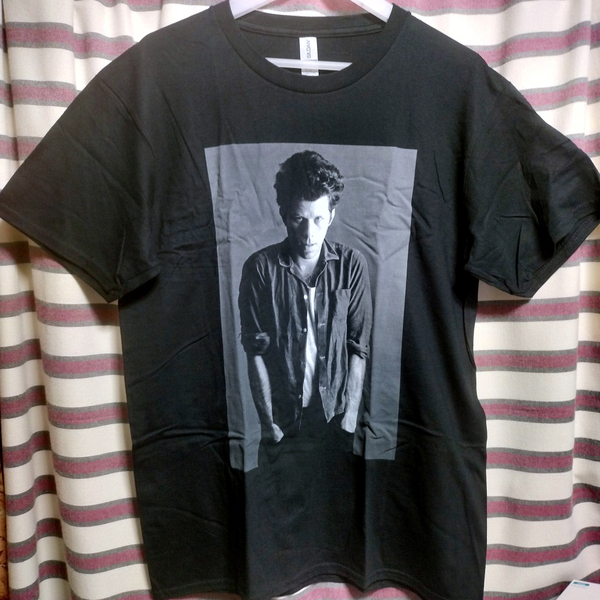 トムウェイツ（Tom Waits) BIGプリントTシャツ A【Lサイズ】◇送料無料/新品 バンドTシャツ