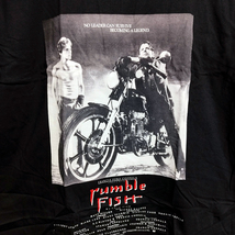 映画『ランブルフィッシュ』（Rumble Fish）BIGプリントTシャツ 【 黒 Lサイズ 】新品/送料無料◇マットディロン ミッキーローク コッポラ_画像2