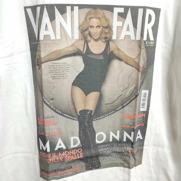 マドンナ MADONNA 『ヴァニティ・フェア（Vanity Fair）』 表紙プリント Tシャツ★送料無料☆彡新品 　検)水着 SEXY ヌード 美女