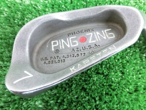 ♪PING ピン ZING KARSTEN 赤ドット 赤目 / 7番 アイアン 単品 純正スチールシャフト JZ FLEX-不明♪M1116