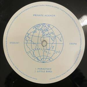 【12inch レコード】Private Agenda 「Paralysed」 international feel