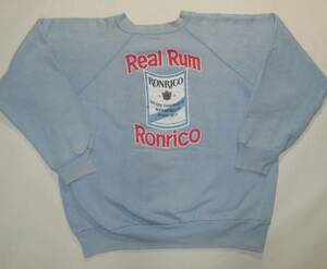 ロンリコ　Ronrico ラム酒　Rum　スウェット　Sweat　トレーナー　カリブ海　サイズフリー　ヴィンテージ アメカジ 　貴重　レア