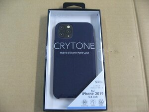 IO DATA(アイオーデータ) iPhone 11 Pro 5.8インチ用 シリコンハードCASE　＜CRYTONE： クレトーン＞ ネイビー BKS-IPS19SNV