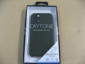 IO DATA(アイオーデータ) iPhone 11 Pro 5.8インチ用 シリコンハードCASE　＜CRYTONE： クレトーン＞ ダークオリーブ BKS-IPS19SOL