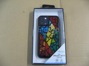 IO DATA(アイオーデータ) iPhone 11 Pro 5.8インチ用 HYBRID CASE Etanze 化学強化ガラス＆TPU複合素材ケース ステンドグラス2 BKS-IPE19SS