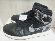 18年製 NIKE WMNS AIR JORDAN1 RETRO HI PREMIUM WMNS 28.5cm（MEN 28cm）☆ナイキ エアジョーダン1 プレミアム スネーク 蛇 AH7389-014_画像1