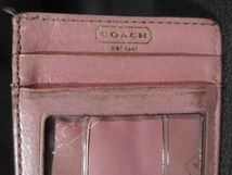 COACH コーチ シグネチャー パスケース カードケース ピンク_画像4