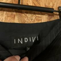 美品　INDIVI 日本製　3点セット　ストライプスーツ　ジスーツセット　ジャケット　スカート　スラックス　1338_画像4
