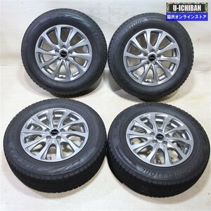 195/65R15 プリウス 等 バルミナ 6-15+53 5H100 ブリヂストン VRX2 15インチ スタッドレス 4本セット 009k