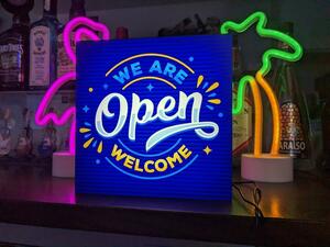 [20 centimeter ] american open business hours Cafe bar coffee shop restaurant snack pab autograph light signboard ornament miscellaneous goods LED2way lightning signboard 