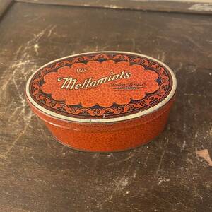 アンティーク ティン　缶　アメリカ　mellomints ヴィンテージ　Tin 1910's era by Brandle & Smith Co of Philadelphia Pennsylvania