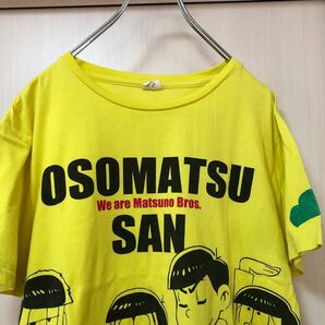 おそ松さん　半袖Tシャツ　アニメ　漫画　赤塚不二夫　黄色　袖松　総柄　黄色　M Tシャツ Tシャツメンズ