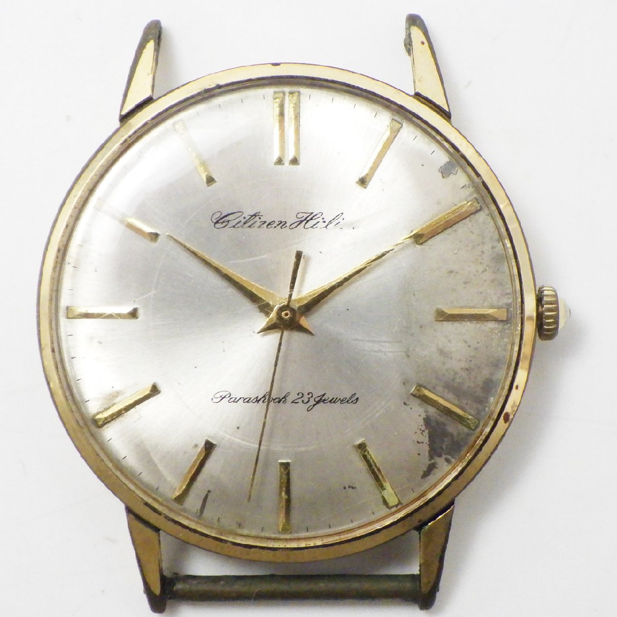 ダークブラウン 茶色 CITIZEN シチズンハイライン 手巻23石 N.O.S