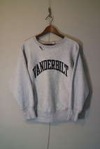 80's Champion REVERSE WEAVE "VANDERBILT" チャンピオン/リバースウィーブ/スウェット/トリコタグ/USA製/グレー/S_画像1