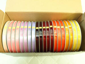  Tokyo ribbon Excel satin 12mm×100m 9 color 20 volume set unused storage goods 