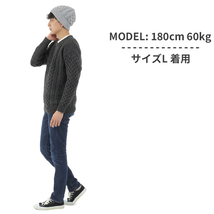 【サイズM】 アランクラフト Aran Crafts ウールニットセーター チャコール Merino Crew Neck Sweater MADE IN IRELAND アイルランド製_画像8