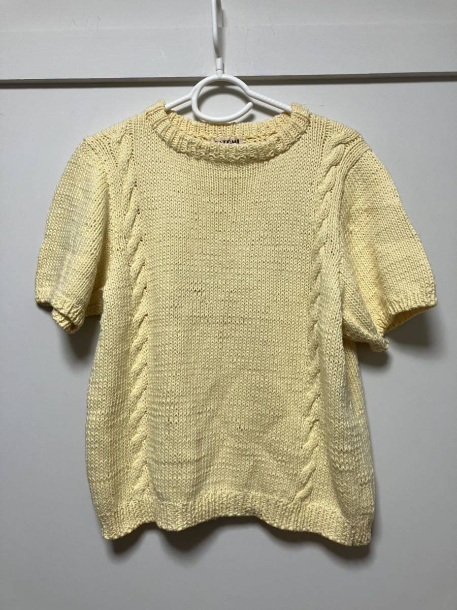 美品 マックジョージ カシミア チェック 手編み インターシャ ニット