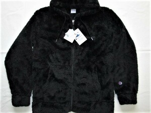 ★新品 champion ジップフーデッドジャケット 22FW ベーシック チャンピオン 黒 XXL C3-L615 抗菌防臭 消臭加工 シェルパフリース パーカ★