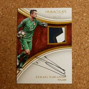 panini immaculate soccer lukasz Fabianski 75シリ イマキュレイトサッカー ウカシュ・ファビアンスキ ポーランド 直書サイン auto patch