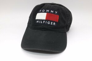 ■【YS-1】 トミーヒルフィガー Tommy Hilfiger ■ ロゴ キャップ 帽子 ■ サイズ・56.5cm 調節可 ブラック 黒系 ■【同梱可能商品】■A