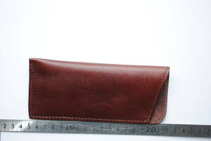 *215 real leather leather small articles hand made hand ../ pen case coin case card-case glasses case wallet 