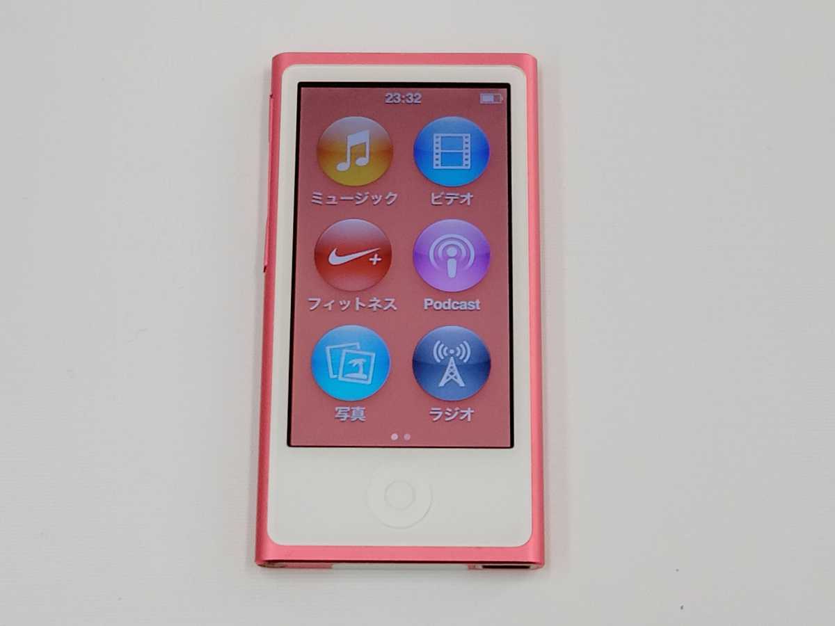 フラワープリント iPod nano 7th 第7世代 16GB ピンク pink apple 