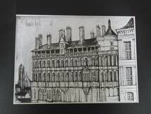 ベルナール・ビュッフェ「Chateau de　Blois」希少画集の額装画、人気作品、オーダーマット付・日本製新品額入り、Bernard Buffet_画像6