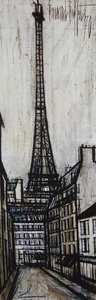 Art hand Auction ベルナール･ビュッフェ｢La tour Eiffel｣希少画集の額装画, 人気作品, オーダーマット付･日本製新品額入り, Bernard Buffet, 絵画, 油彩, 自然, 風景画