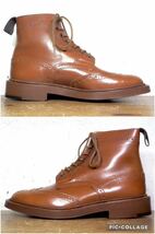 【試し履きのみ/未使用】英国製 Tricker's/トリッカーズ M2508 モールトン カントリー ブーツ US7 Fit.5 25cm相応/クロケット stow_画像2