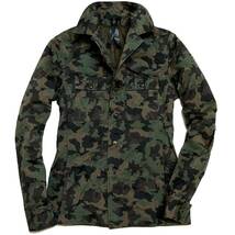 定価3万 wjk cotton twill camo military shirts jkt Sサイズ コットンツイルカモフラミリタリーシャツジャケット　akm ジュンハシモト_画像1