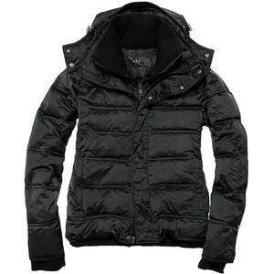 定価10万 AKM LIMONTA NYLON HOODED DOWN JKT Mサイズ 黒 美品 リモンタナイロンレイヤードフード付ダウンジャケット wjk ジュンハシモト