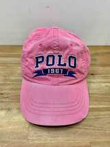 ラルフローレン POLO RALPH LAUREN ラルフ 帽子 キャップ 90年代 90’s 赤 フリーサイズ　_画像6