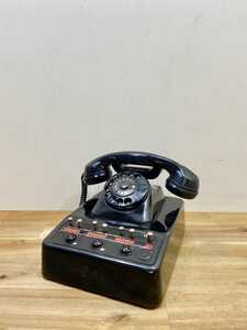  Germany Vintage telephone black telephone TN Telefonbau Normalzeit retro interior display in dust real store furniture [5704]