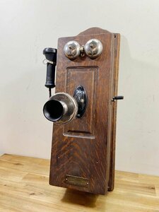 アメリカ ヴィンテージ アンティーク 1900’s 電話 オーク 希少 店舗什器 ディスプレイ インテリア アメリカン雑貨【8558】